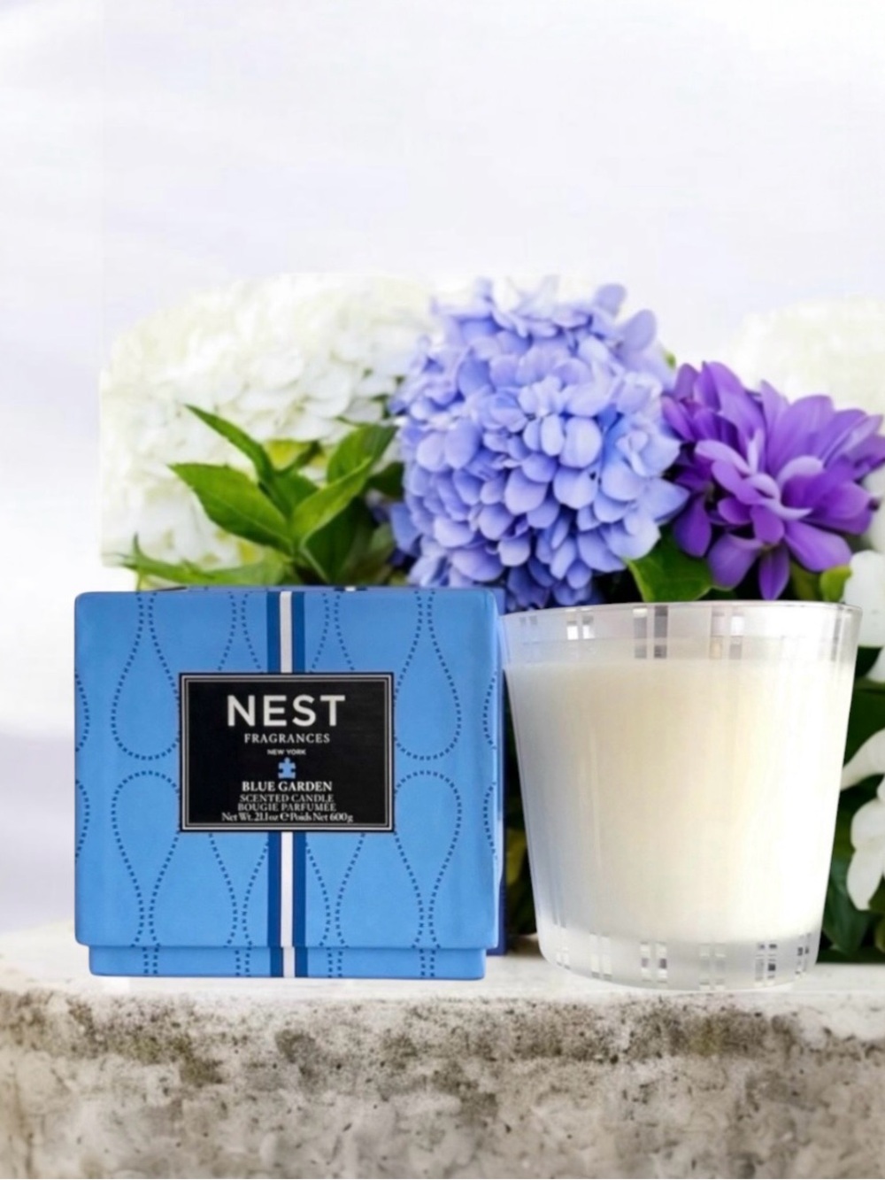 🆕💞NEST Fragrances Candle • BLUE GARDEN • LARGE 3-WICK: 21.2 oz / 600g • NIB